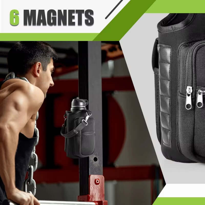 Corpo magnetic water bottle carrier bag with phone pocket