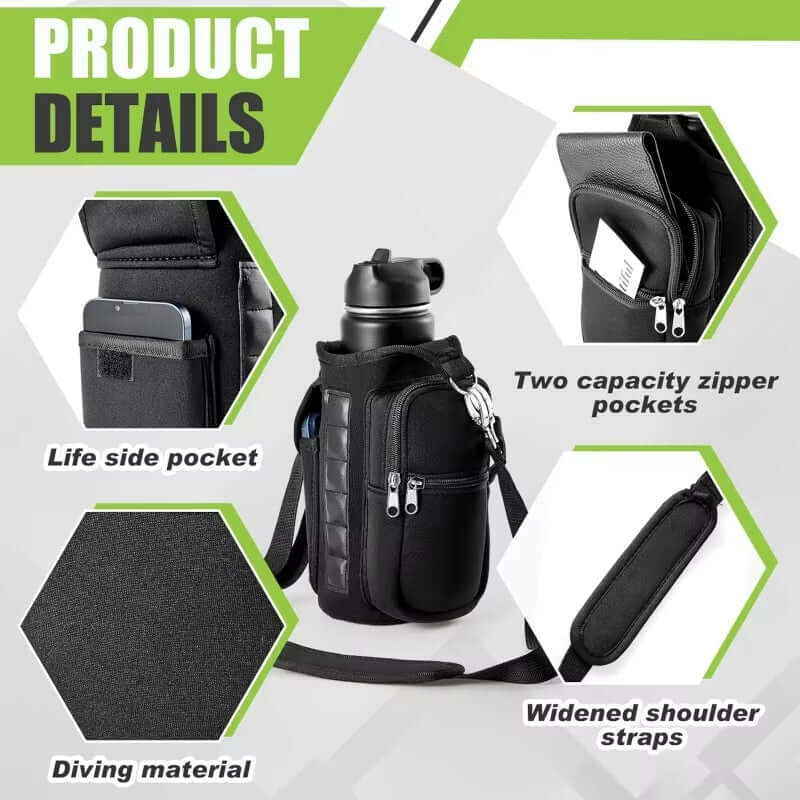 Corpo magnetic water bottle carrier bag with phone pocket
